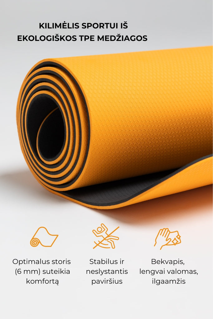 Sportinis kilimėlis dvipusis