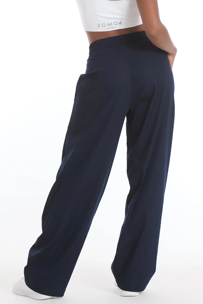 Laisvalaikio kelnės moterims tamsiai mėlynos