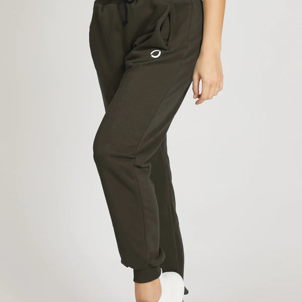 Women's sweatpants FGM04 Ikonic Acitve - dark moss colour