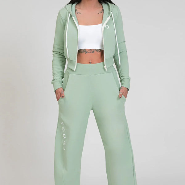 Laisvalaikio kelnės FGM04 „Ikonic Baggy Verde Menta” - mėtų spalvos