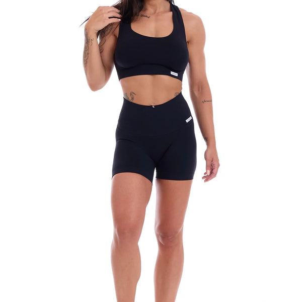 Sportinis kostiumėlis (Top + Shorts) FGM04 „Onyx Nero ” - juodas