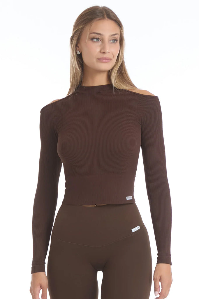 Ruda palaidine atvirais peciais