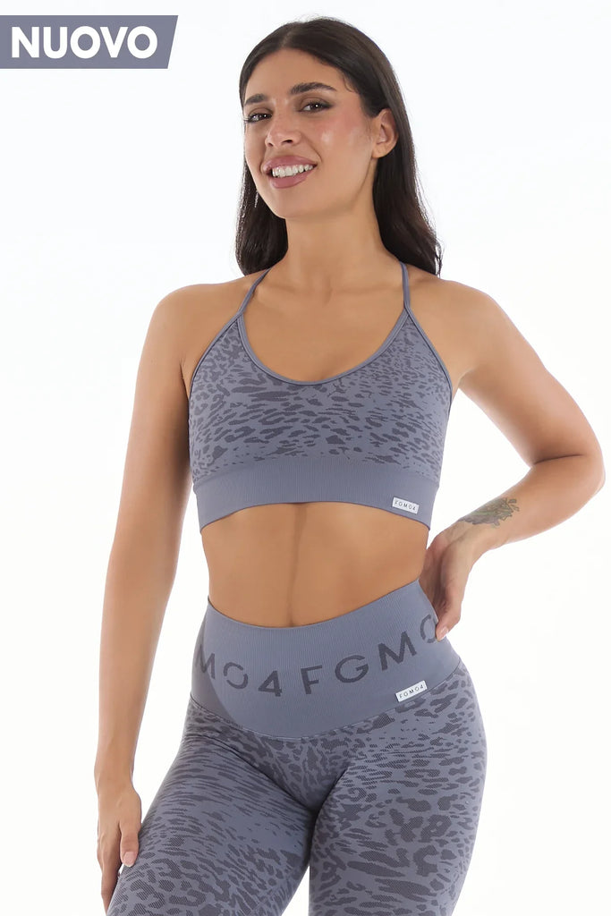 Liemenėlė sportui leopardinė pilka