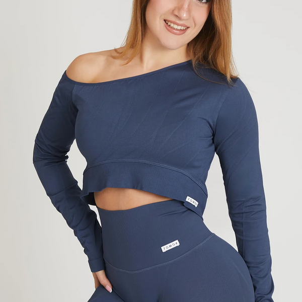 Palaidinė ilgomis rankovėmis FGM04 „Galaxy Fit” - mėlyna