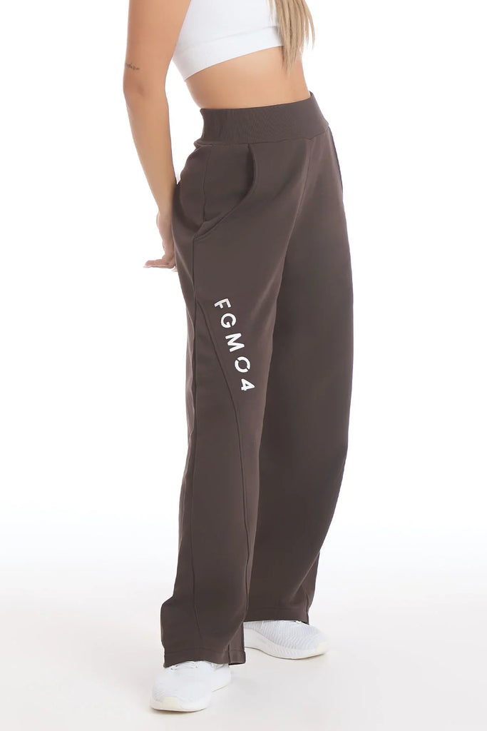 Laisvalaikio kelnes moterims sokolado spalvos