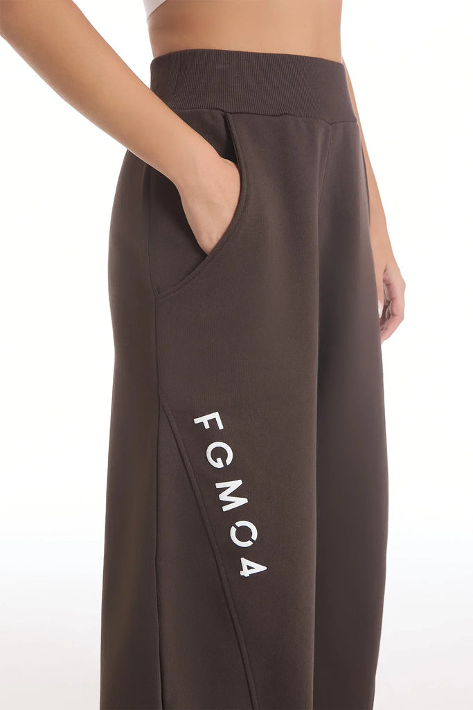 Moteriškos laisvalaikio kelnės šokolado spalvos