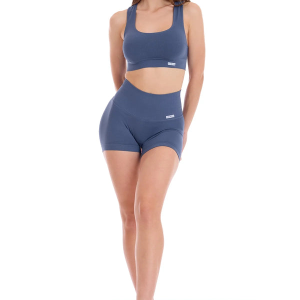 Sportinis kostiumėlis (Top + Shorts) FGM04 „Onyx Blu Eclisse ” - mėlynas