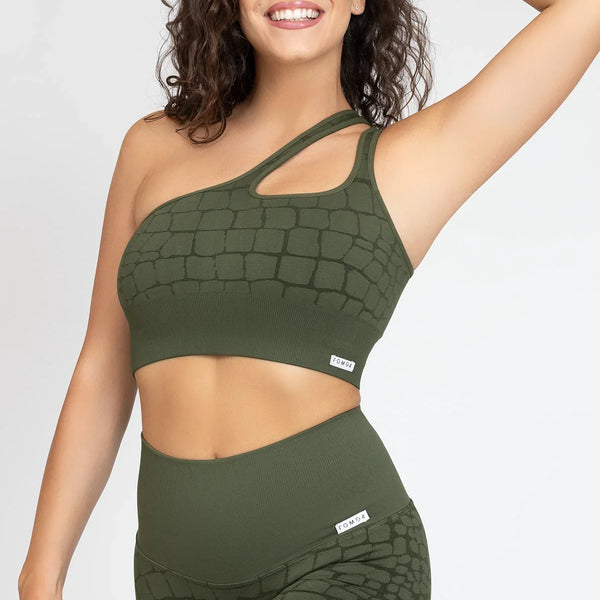 Vieno peties sportinė liemenėlė FGM04 „Crocodile”- chaki spalvos